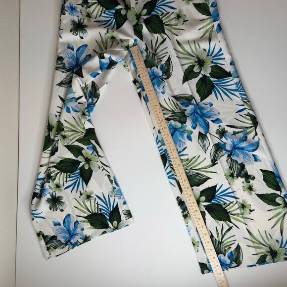 Banana Republic Womens High Rise Wide Leg‎ Floral Pants Sz 8 Tropical Vacation - Picture 15 of 16